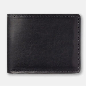 Black leather bifold wallet by Ashland.