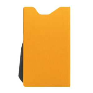 Yellow aluminum card wallet by Grip6.