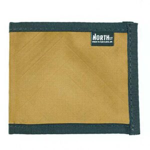 Dark yellow canvas bifold wallet by North Street Bags.