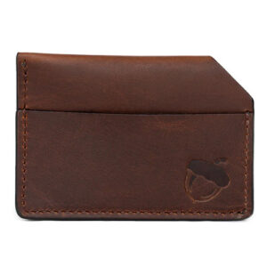 Brown leather card case by Nutsac.