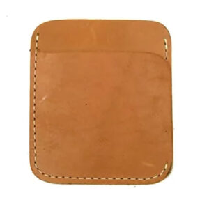 Light brown leather minimalist wallet by Waltzing Matilda.