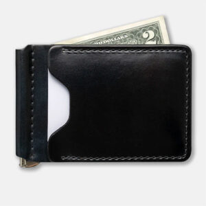 Black leather Capone money clip.
